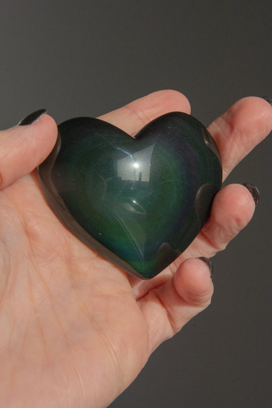 Coeur en Obsidienne Œil Céleste – Puissance et Protection