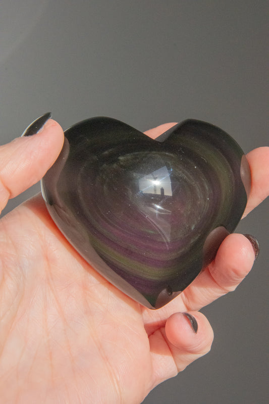 Coeur en Obsidienne Œil Céleste – Puissance et Protection