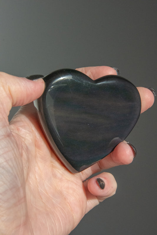 Coeur en Obsidienne Œil Céleste – Puissance et Protection