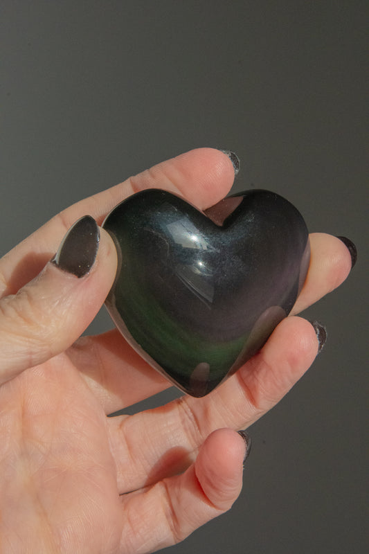 Coeur en Obsidienne Œil Céleste – Puissance et Protection