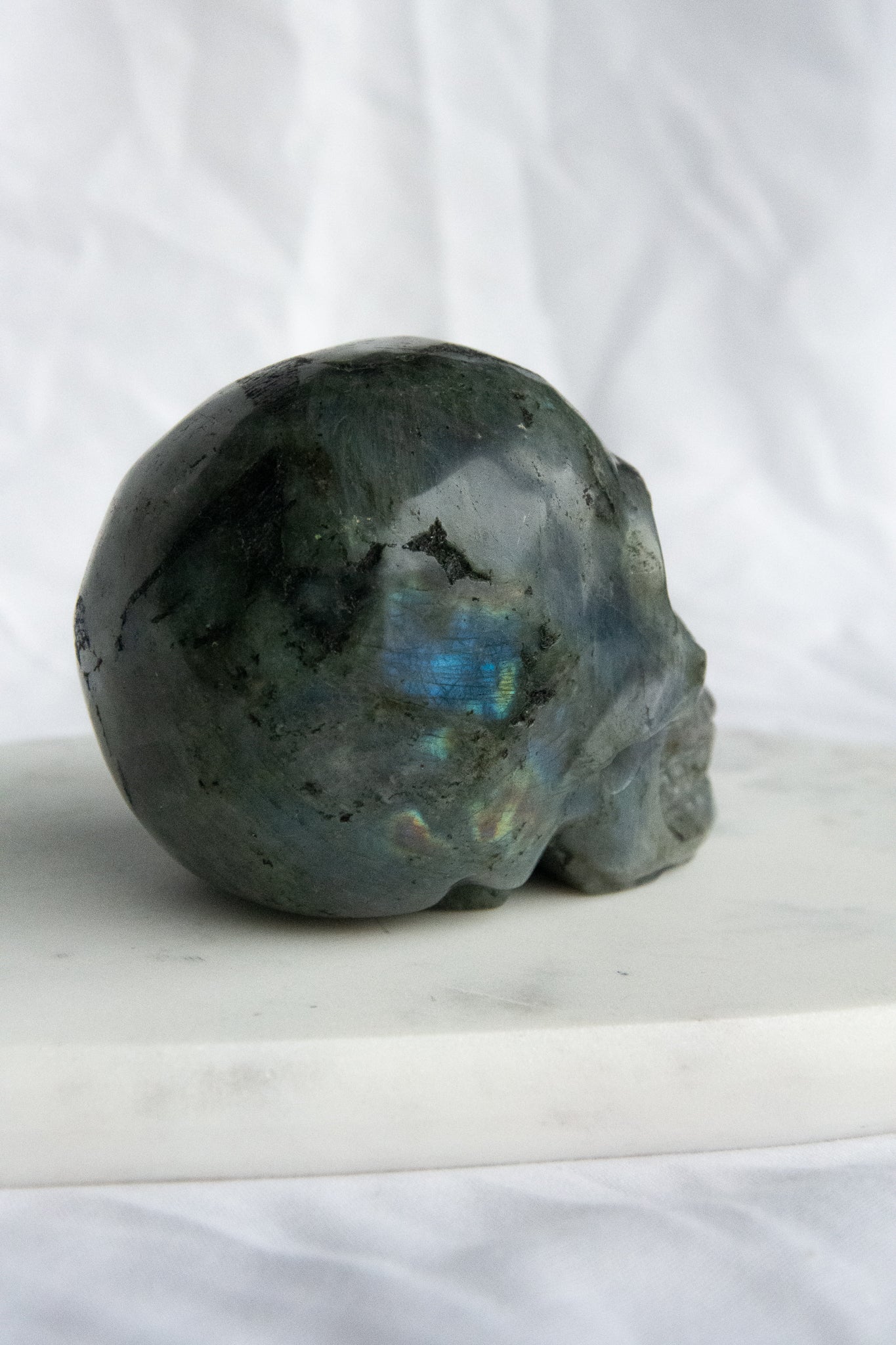 Crâne en Labradorite
