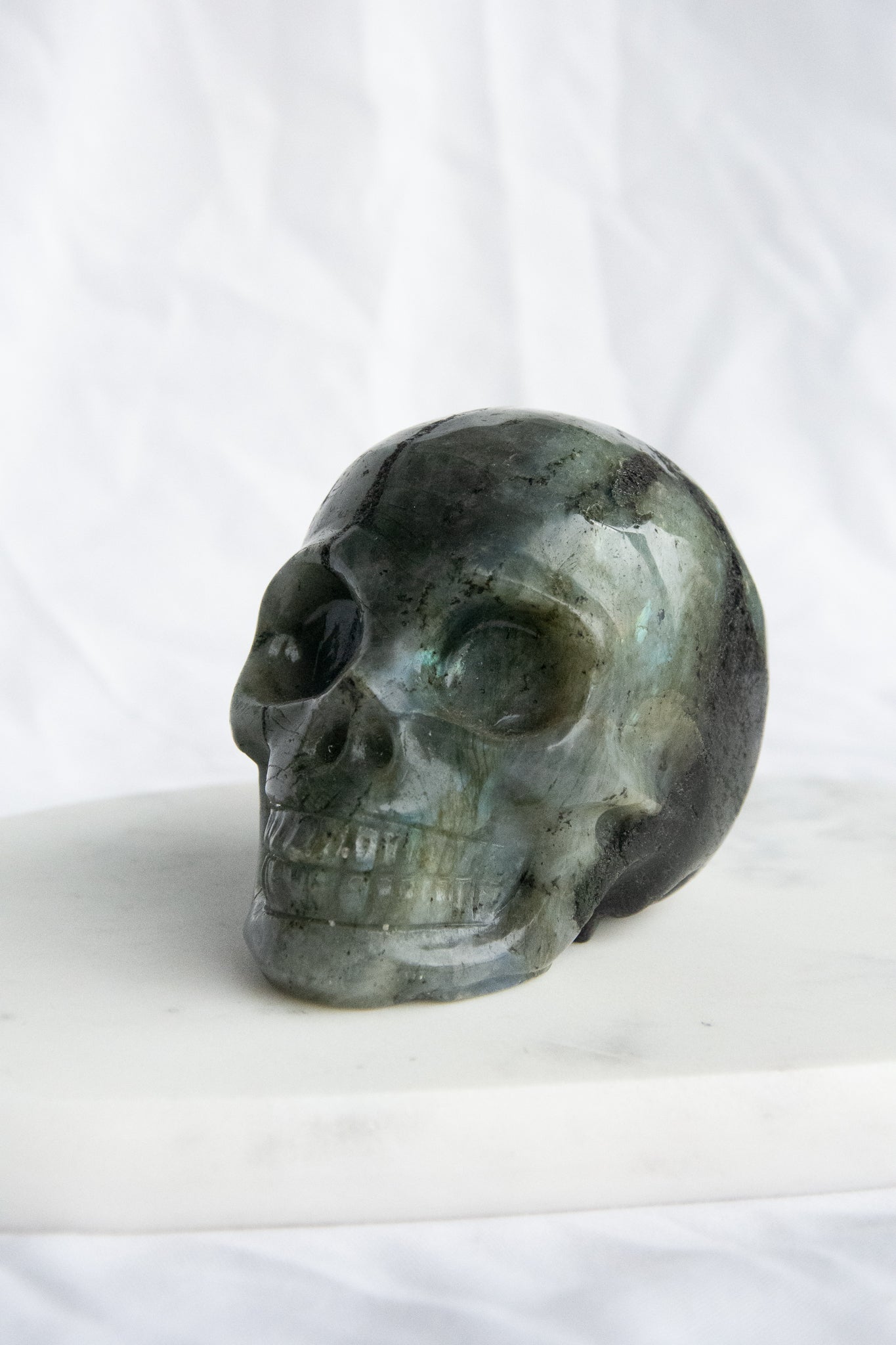 Crâne en Labradorite