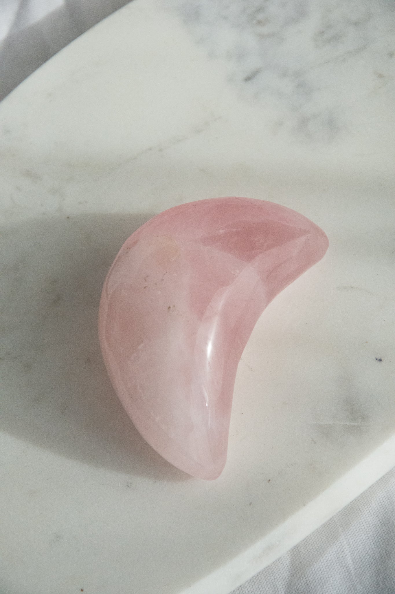 Lune de quartz rose