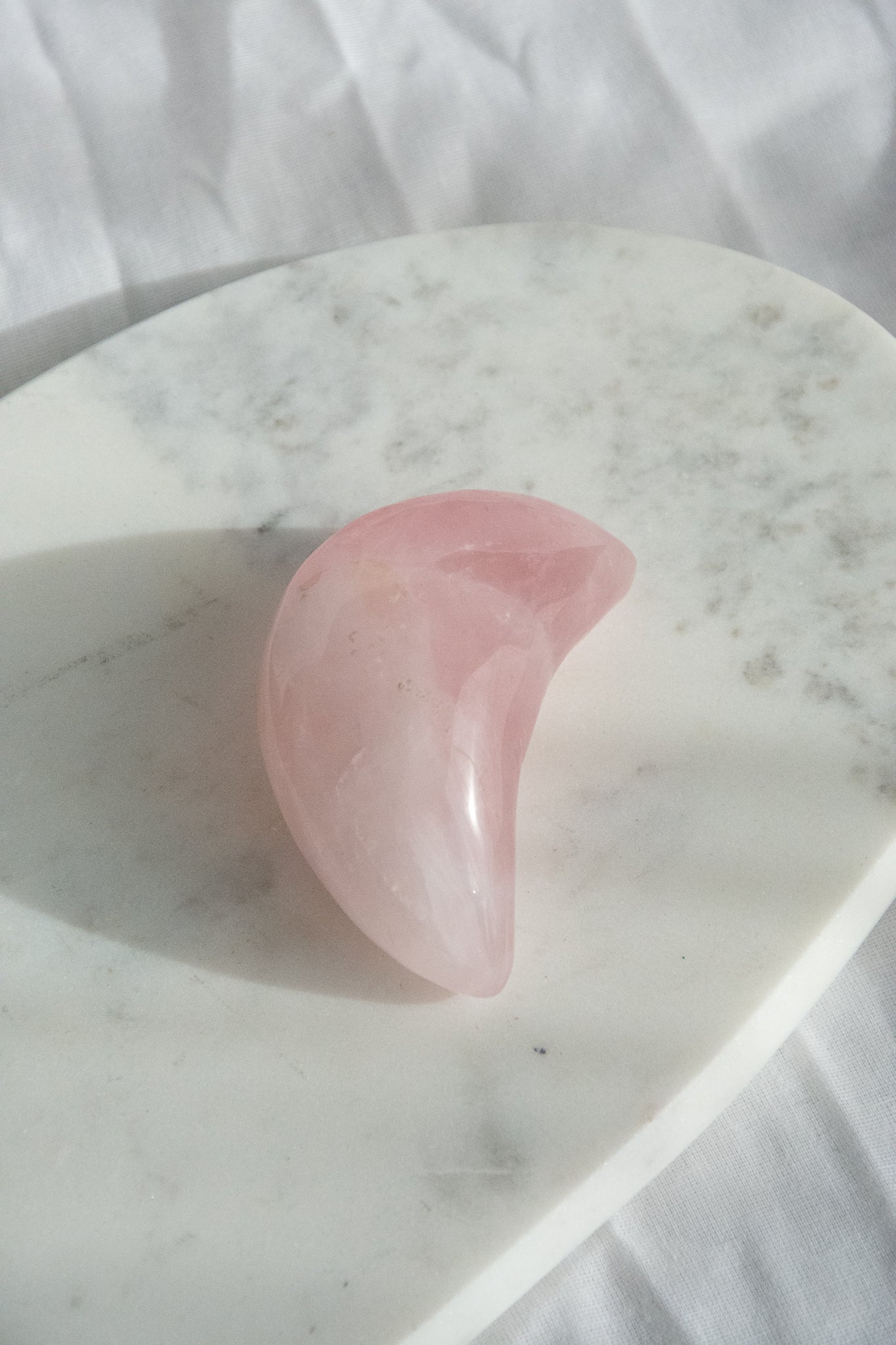 Lune de quartz rose