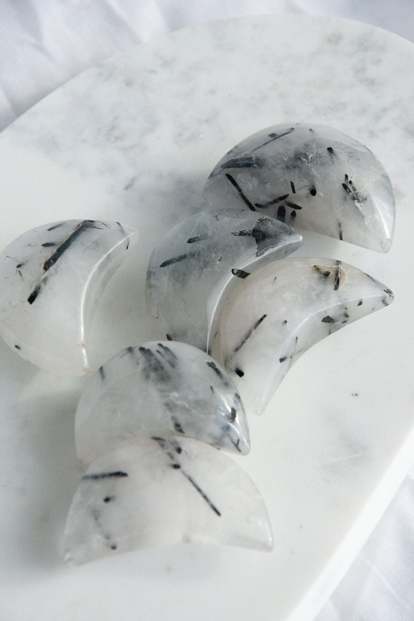 Lune de quartz tourmaline