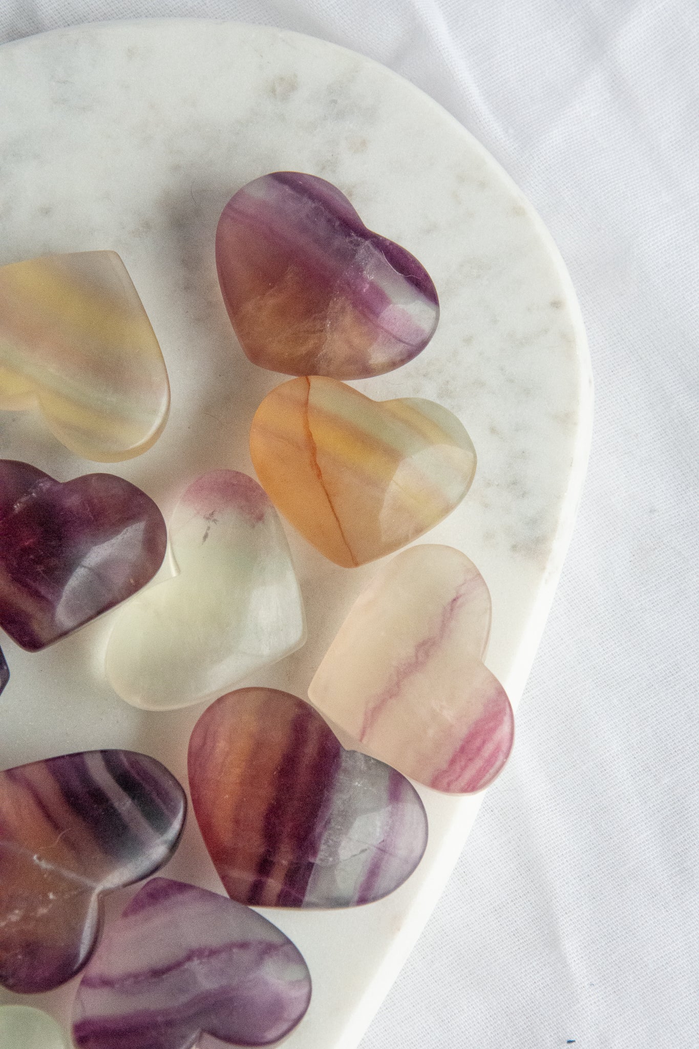 Cœur en fluorite arc en ciel 🌈