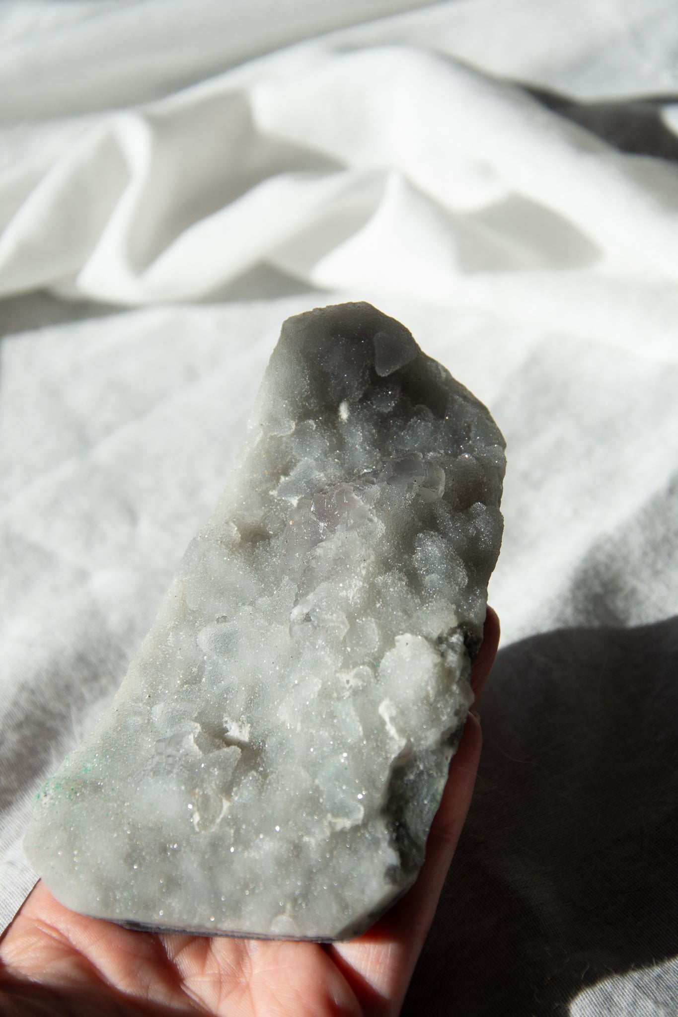 Géode de fluorite verte