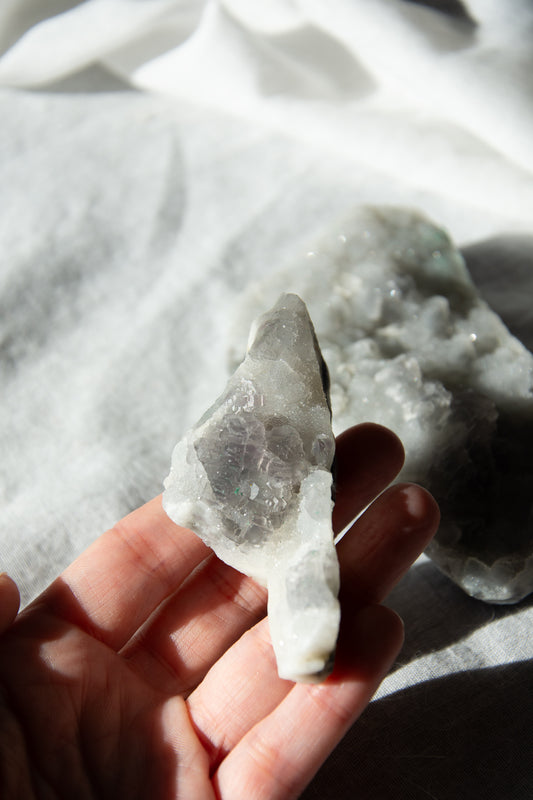 Géode de fluorite verte