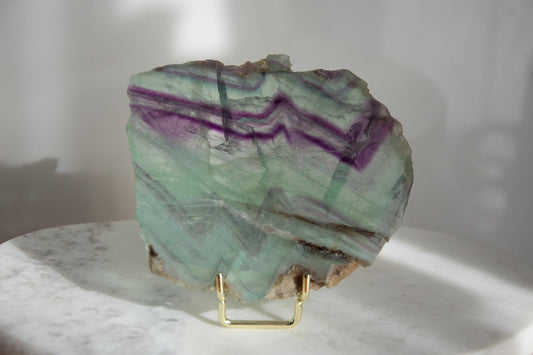 Tranche de fluorite arc-en-ciel