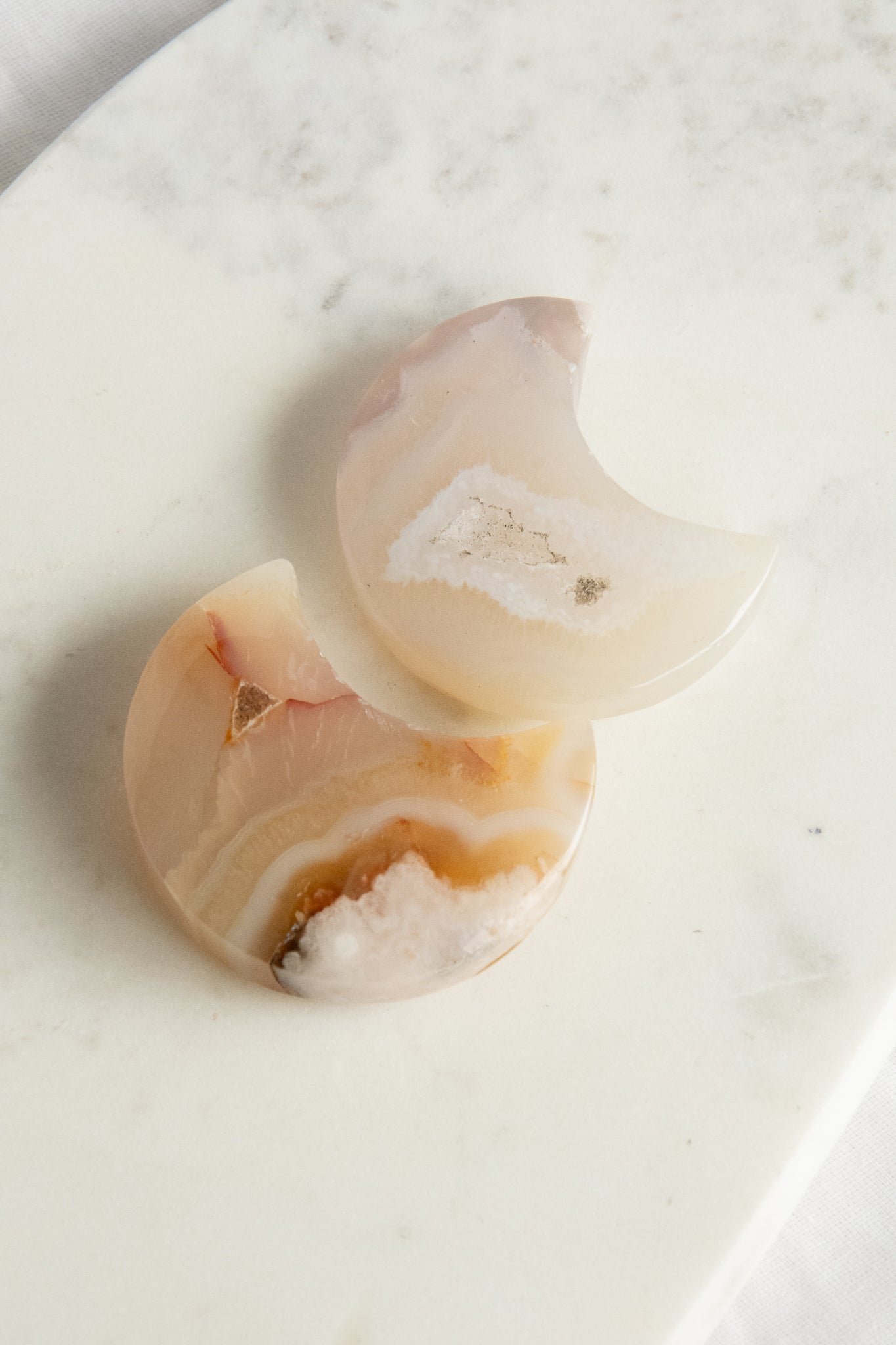 Lune d'agate fleur