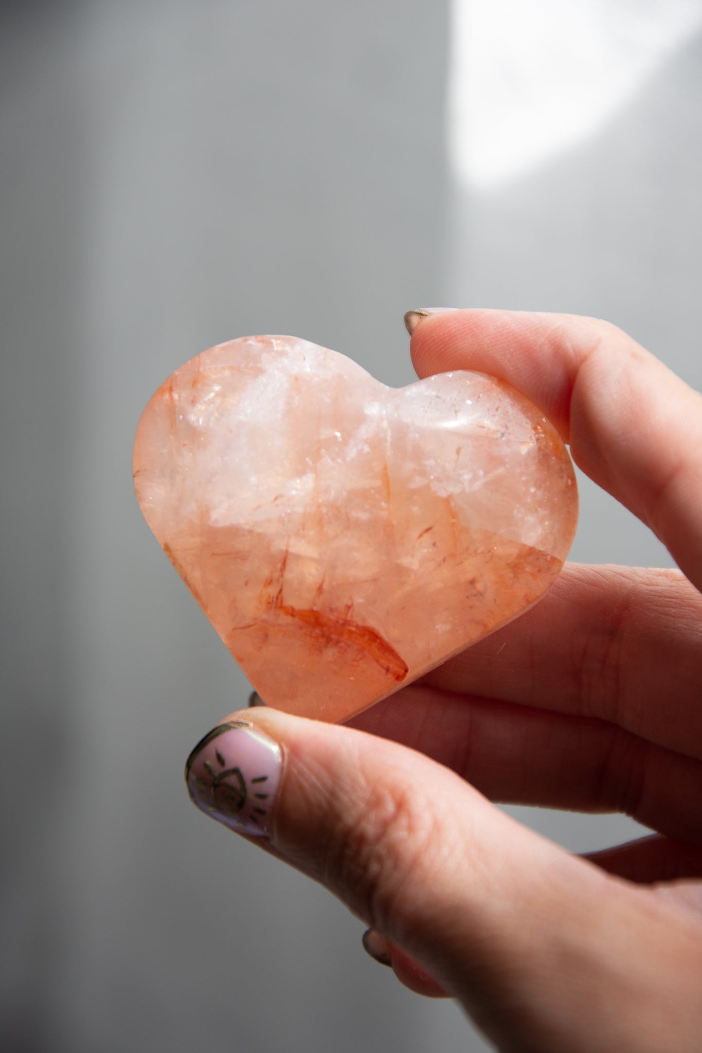 Cœur en quartz hématoïde