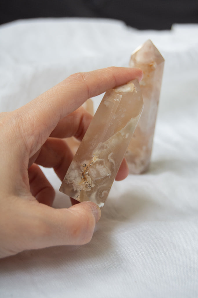 Pointe agate fleur