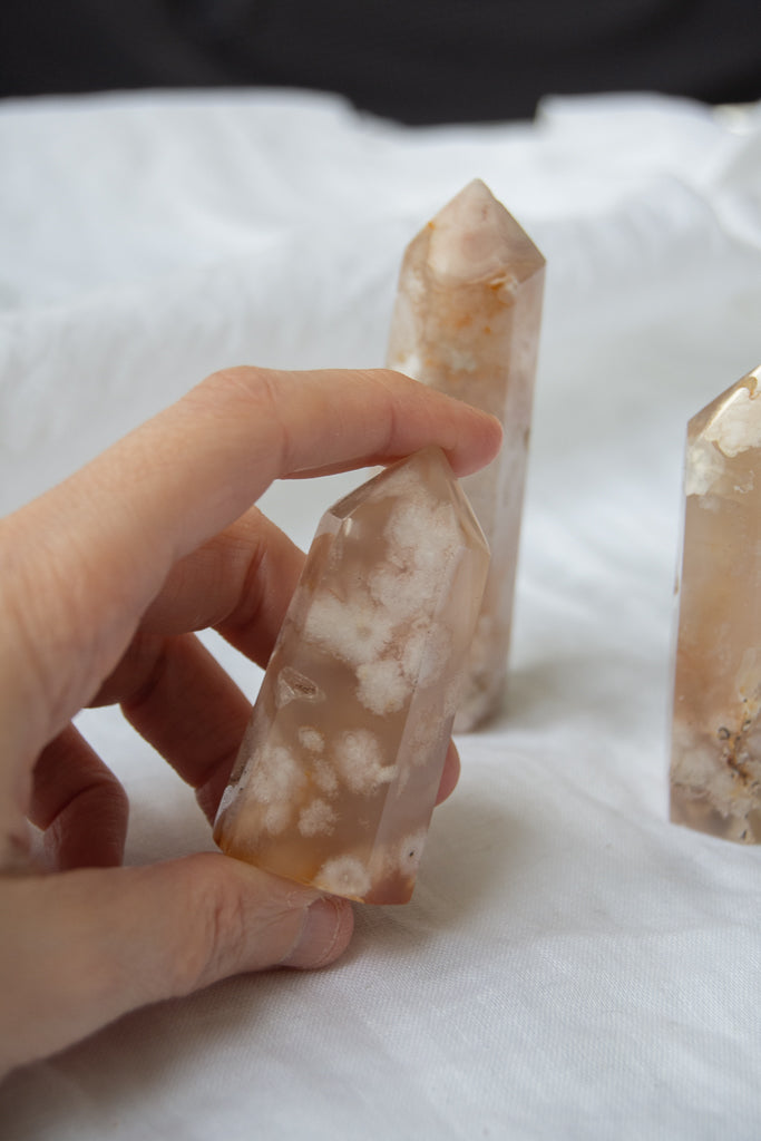 Pointe agate fleur