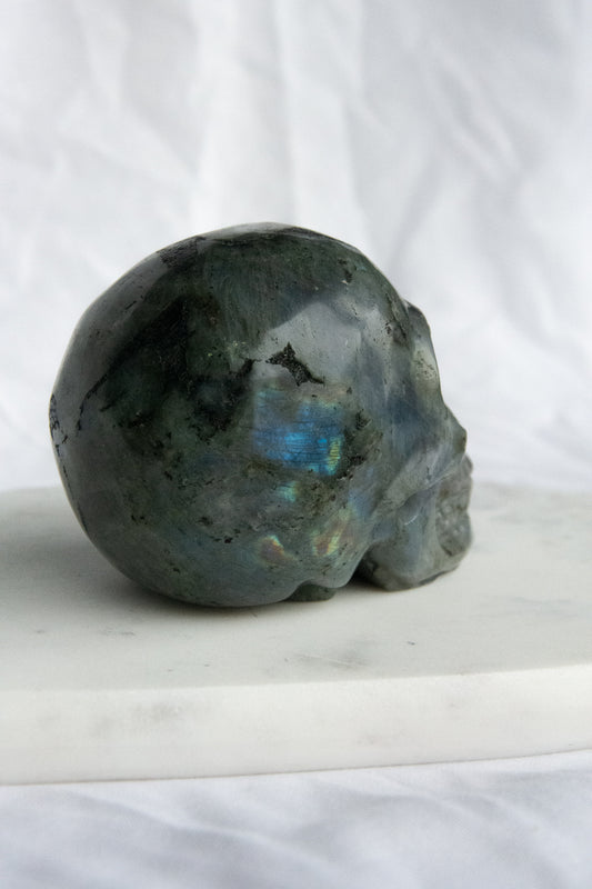 Crâne en Labradorite