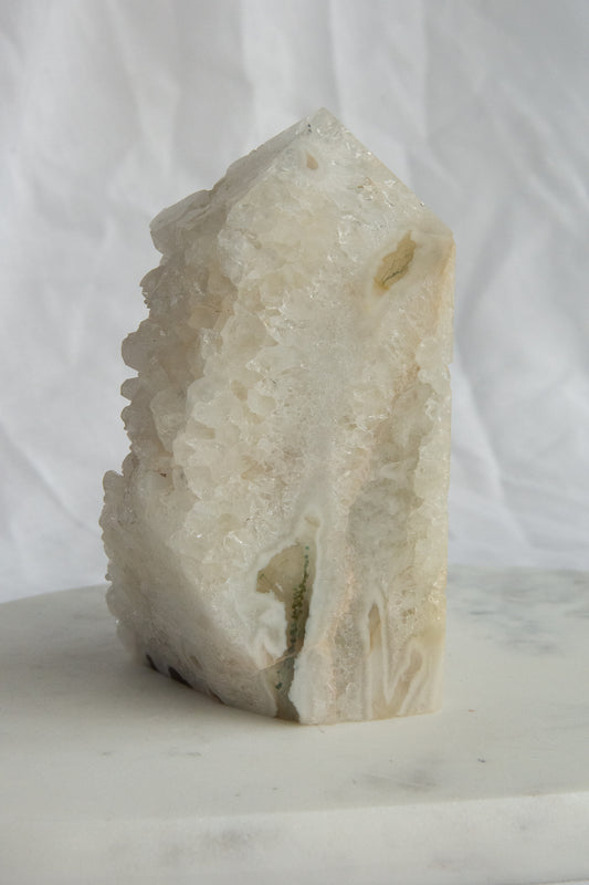 Druse d'agate blanche