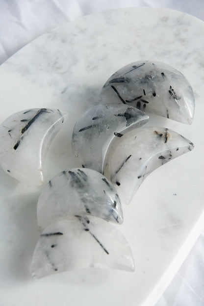 Lune de quartz tourmaline