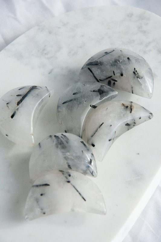 Lune de quartz tourmaline
