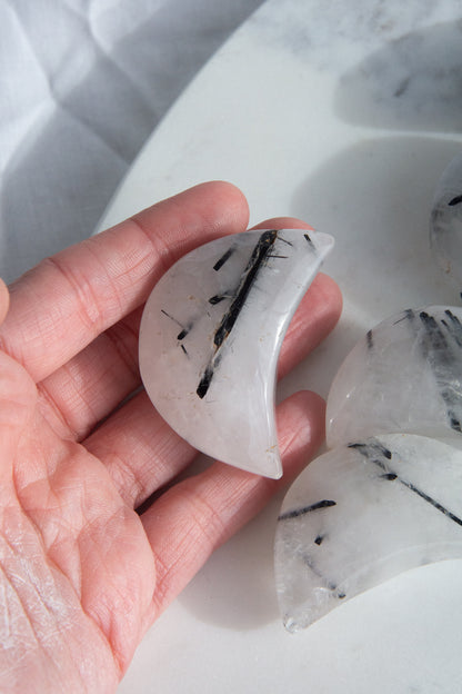 Lune de quartz tourmaline