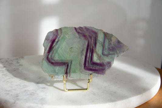 Tranche de fluorite arc-en-ciel