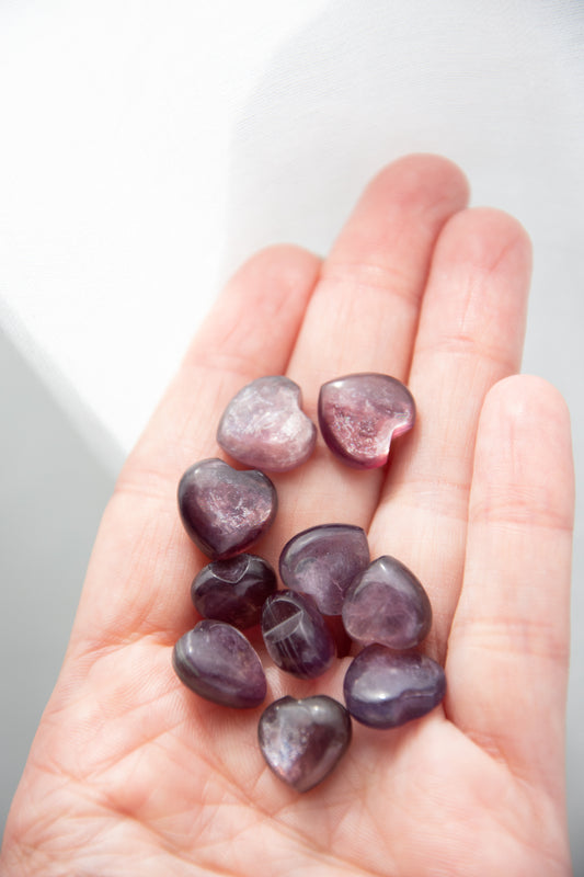 Mini cœur en lépidolite qualité gemme