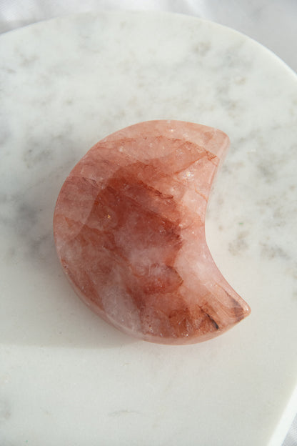 Lune en quartz hématoïde
