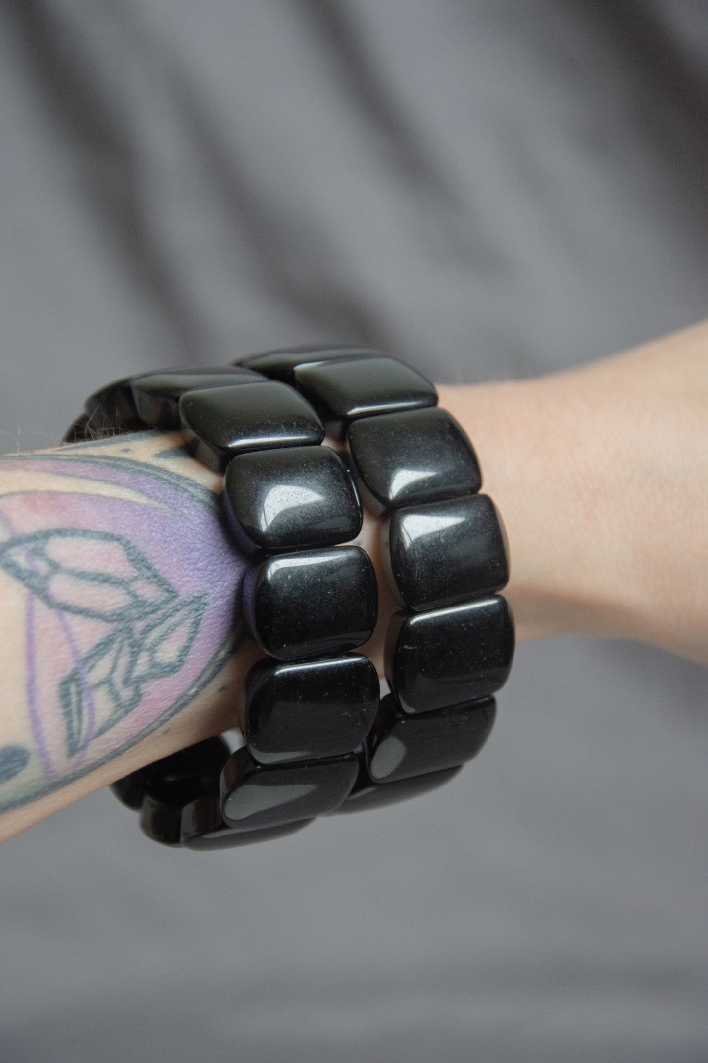bracelet jonc élastique en pierres naturelles