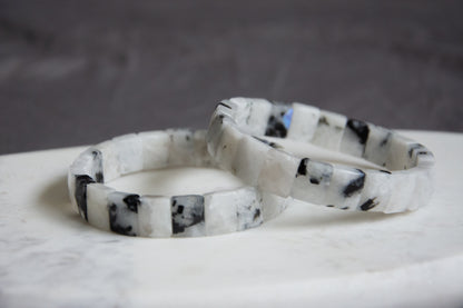 bracelet jonc élastique en pierres naturelles