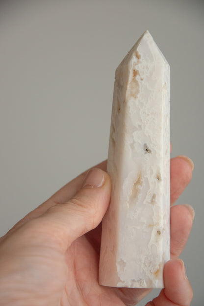 Pointe d'agate blanche