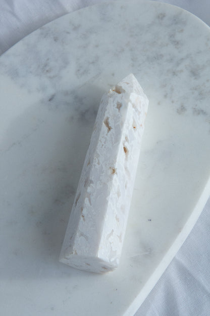 Pointe d'agate blanche