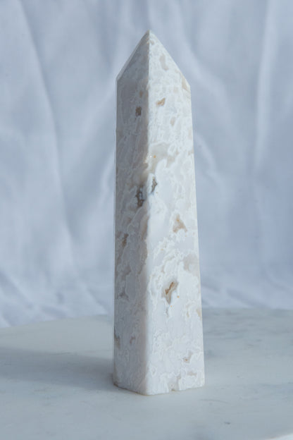 Pointe d'agate blanche