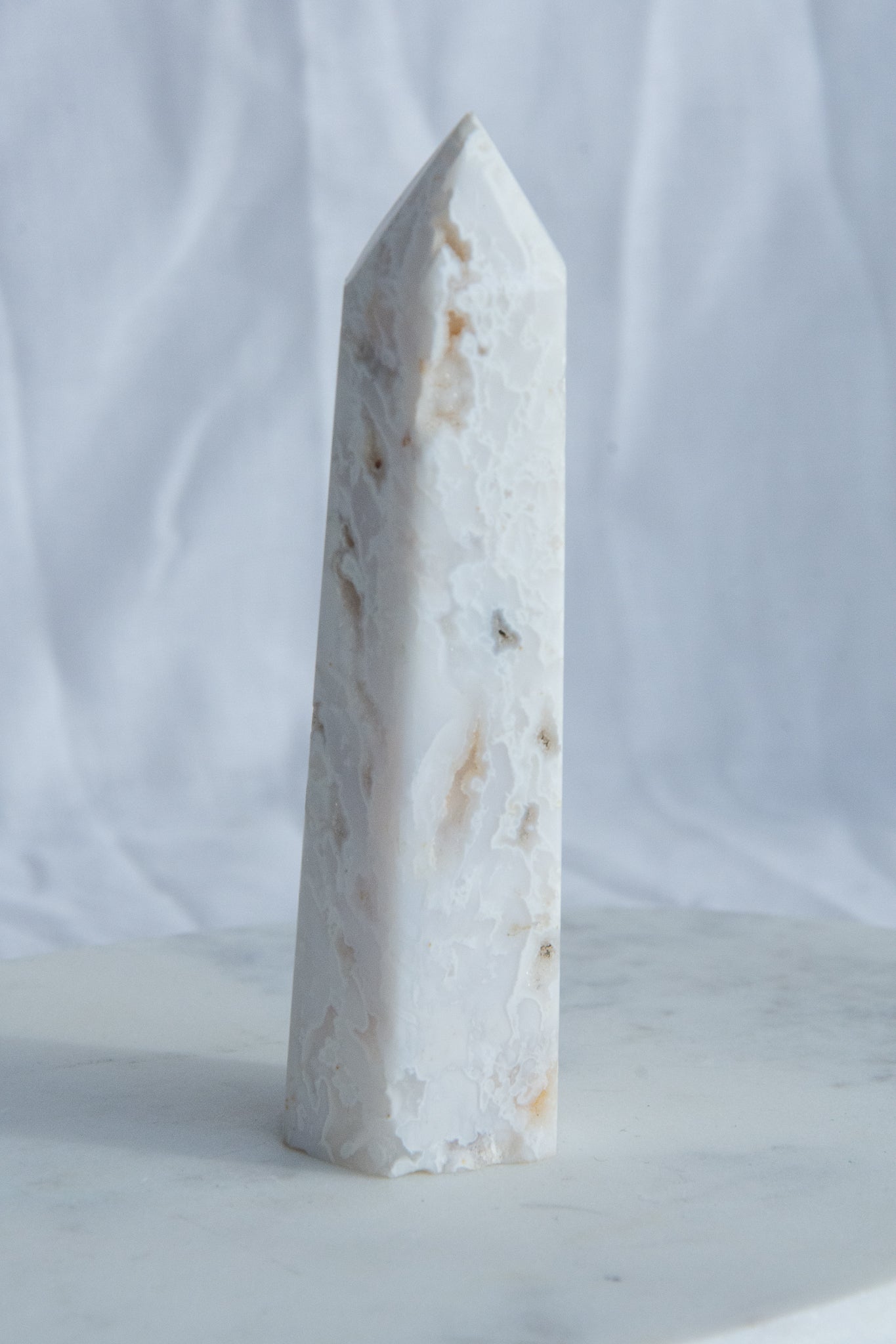 Pointe d'agate blanche