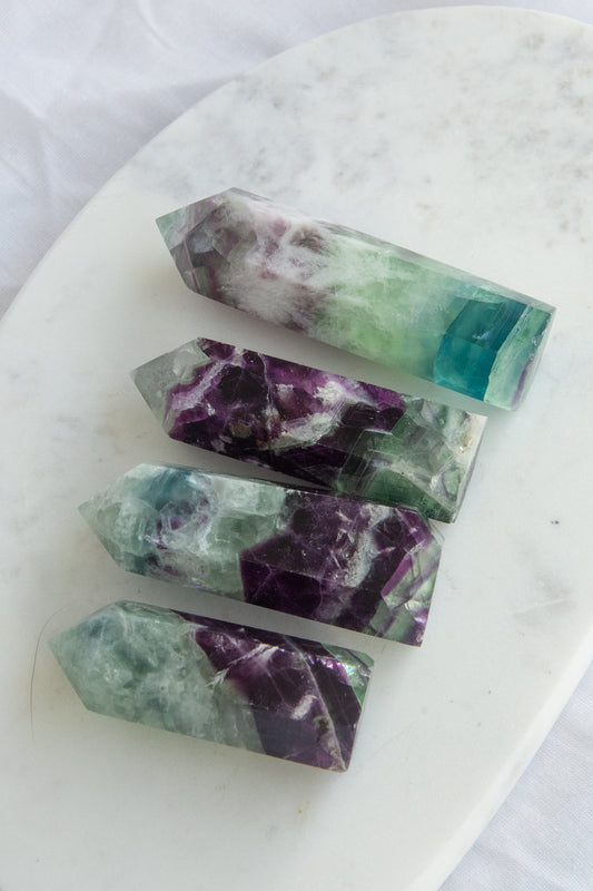 Pointes fluorite arc-en-ciel