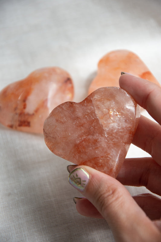 Cœur en quartz hématoïde