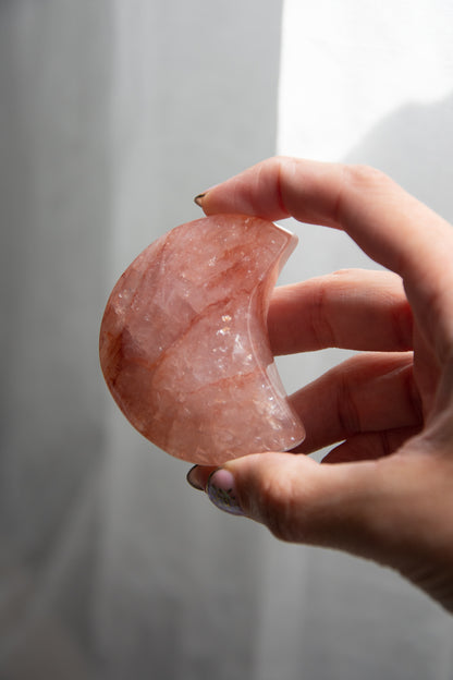 Lune en quartz hématoïde
