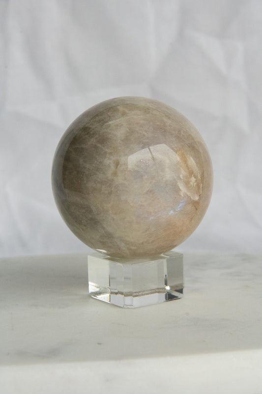 Sphère de pierre de lune beige