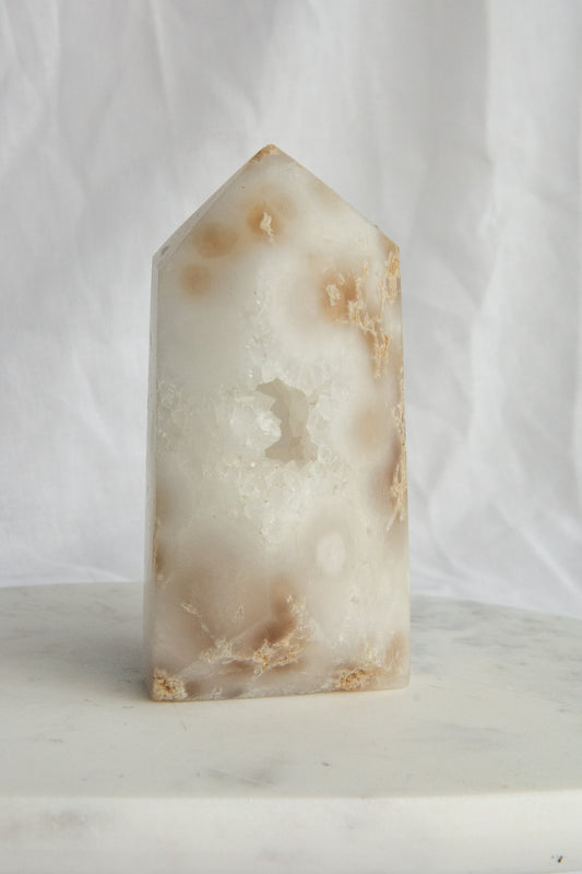 Tour XL d'Agate blanche