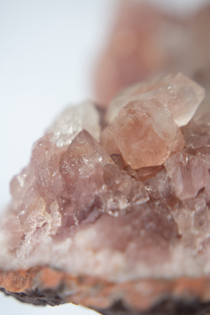 Druse d'améthyste rose