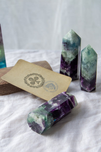 Pointes fluorite arc-en-ciel