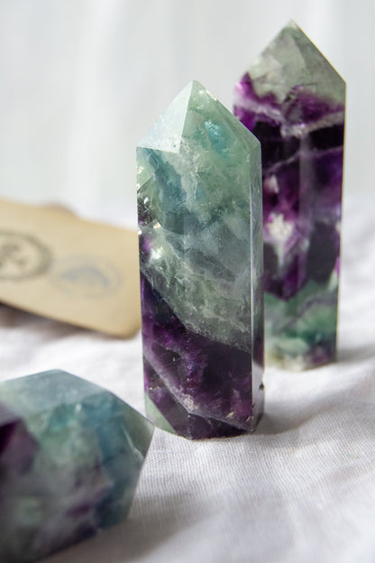 Pointes fluorite arc-en-ciel