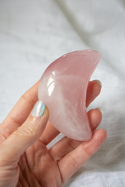 Lune de quartz rose